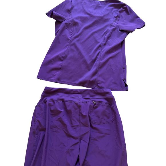 EUC Cherokee Infinity purple scrub set sz XL - Picture 9 of 10